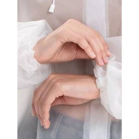 Capa chuva com Gabardina grossa e comprida transparente reforçada reutilizável