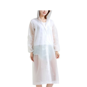 Capa chuva com Gabardina grossa e comprida transparente reforçada reutilizável