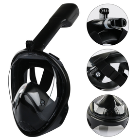 Máscara de Mergulho Snorkel Full Face Suporte Gopro Câmera