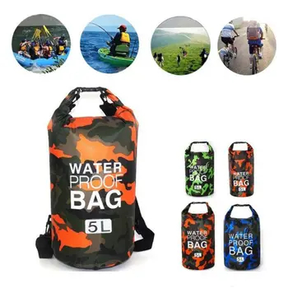 Mochila Sacola Bag Impermeável Aprova D'agua Saco Camuflado Bolsa Trilha Mergulho Natação