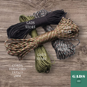 Corda Outdoor Paracord 550 4mm com 7 Filamentos 30 Mt Trekking Camping Pesca Caminhada
