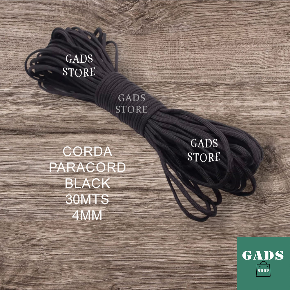 Corda Outdoor Paracord 550 4mm com 7 Filamentos 30 Mt Trekking Camping Pesca Caminhada