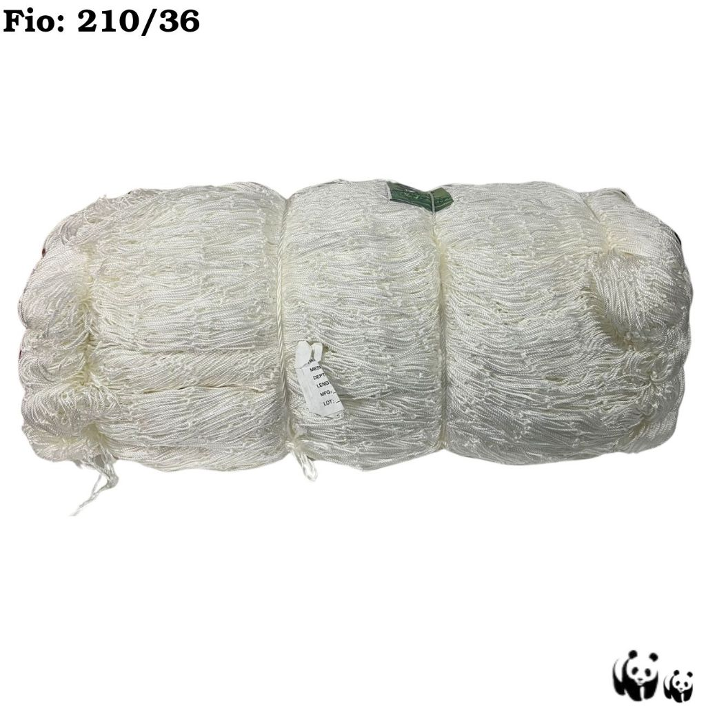 Rede de Pesca Nylon Pano Multifilamento 100 metros Fio: 210/36