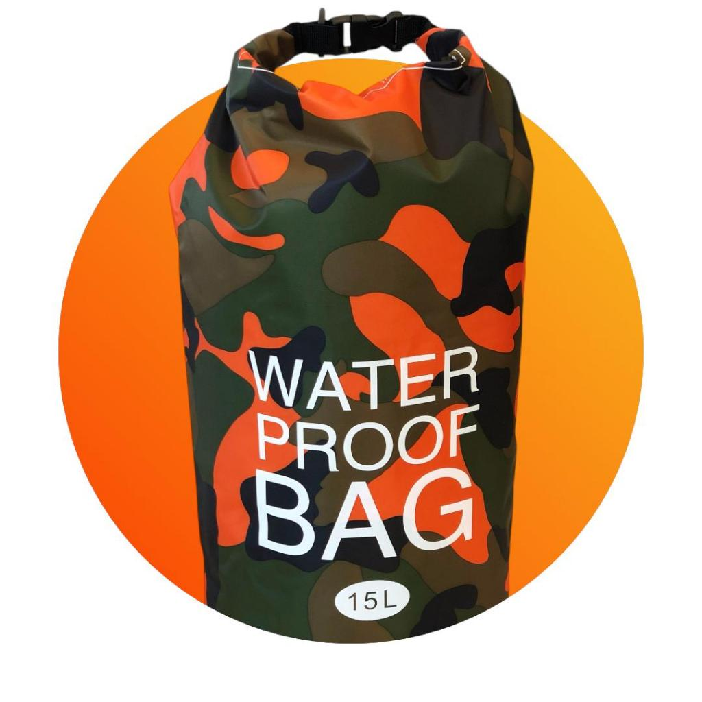 Mochila Sacola Bag Impermeável Aprova D'agua Saco Camuflado Bolsa Trilha Mergulho Natação