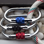 Kit 4 Mosquetão De Escalada 25kn Resistente Para Cordas Rede