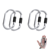 Kit 4 Mosquetão De Escalada 25kn Resistente Para Cordas Rede