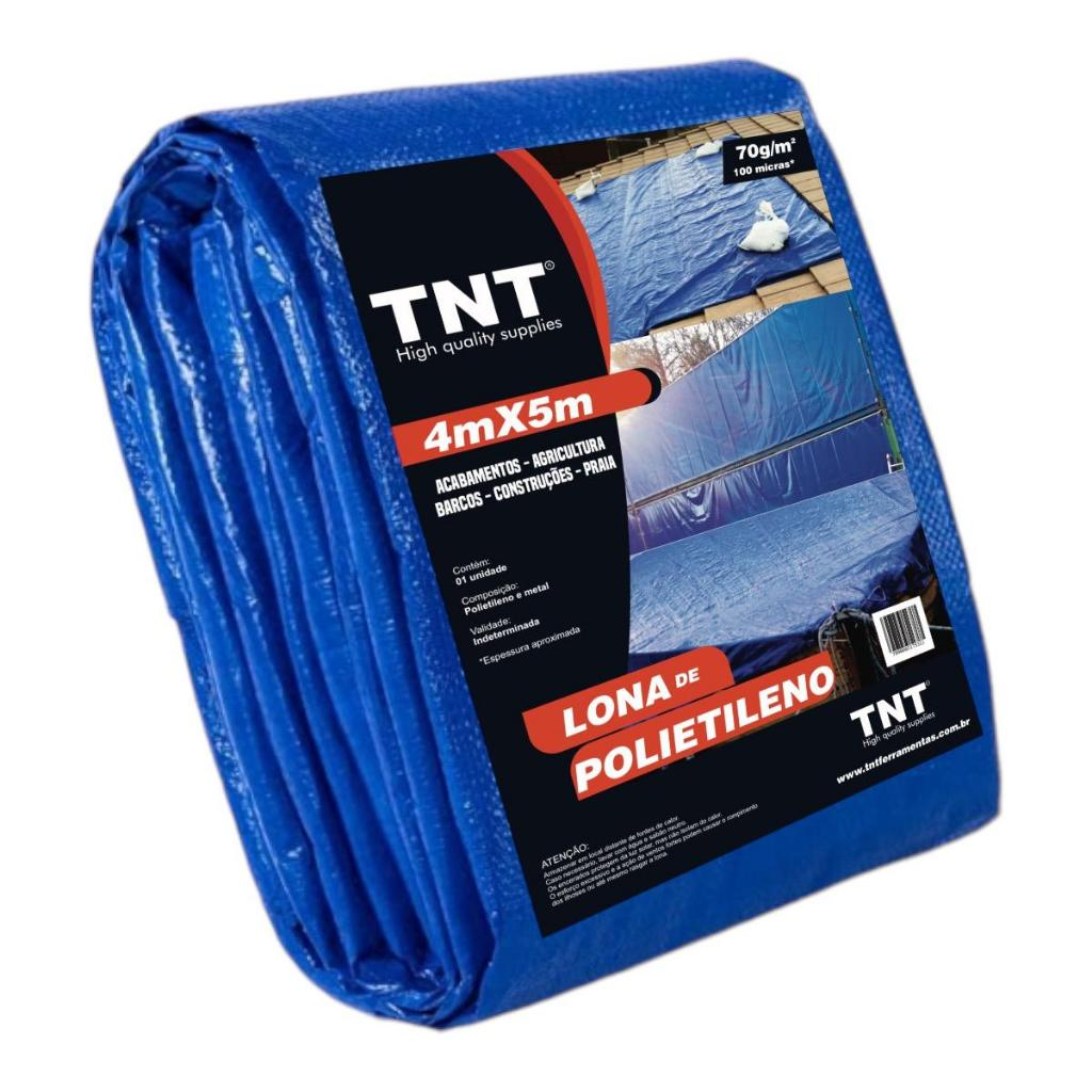 Lona 5x4 Mt Azul Plastica Impermeavel Festa Barraca Camping em polietileno