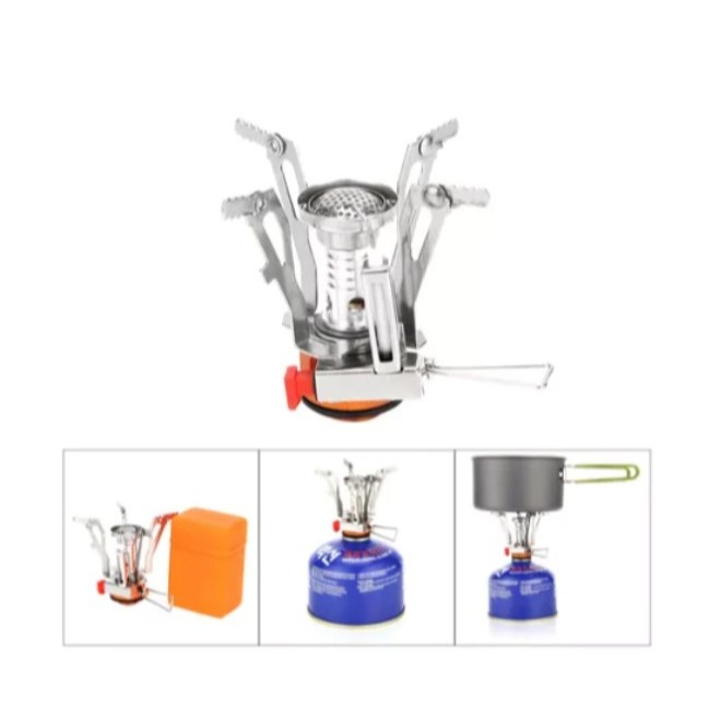 Mini Fogareiro Portátil Acendimento Auto/Click Pesca Camping Trilha Acampamento 4220