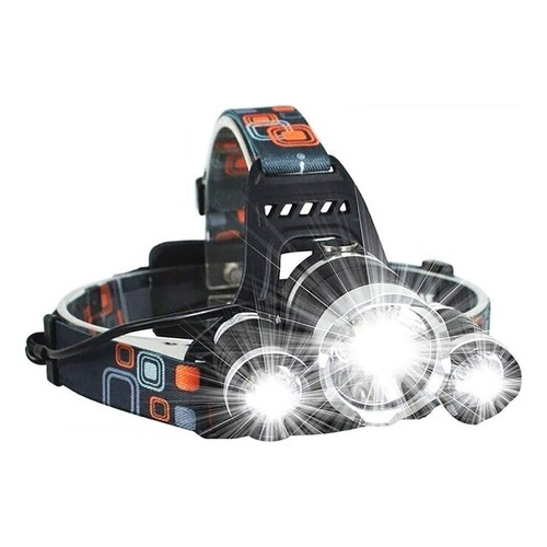 Lanterna De Cabeça Profissional Direcionável Led 3 Funções Ultra Potente Capacete 3 Lanternas Leds