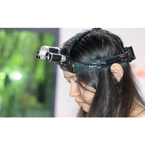 Lanterna De Cabeça Profissional Direcionável Led 3 Funções Ultra Potente Capacete 3 Lanternas Leds