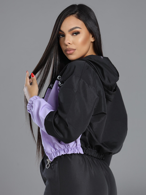 Jaqueta Feminina Corta-Vento com Capuz - Moda Outono, Verão e Inverno