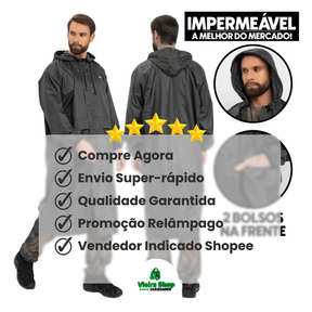 Capa De Chuva P/ Pesca Pescaria Militar Reforçada Epi Oferta