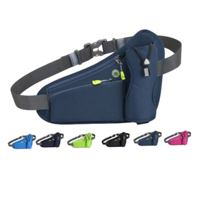 Pochete Esportiva - Cinto de corrida C/ suporte de garrafa de água, telefone, bolsa de cintura ajustável à prova d'água