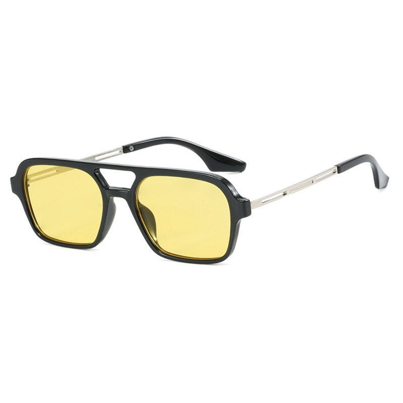2024 Novo Estilo Versão Óculos Piloto Masculino Retro Óculos de Sol Quadrados Pequenos Óculos de Sol