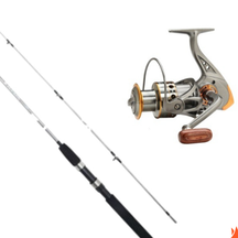 vara de pesca Joyfox Kit Vara Molinete1,8m + Carretel Molinete Dc7000 12+1 Rolamentos