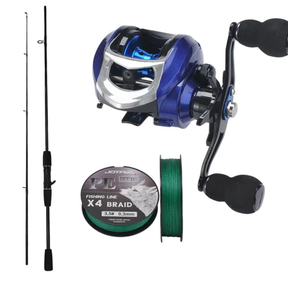 Kit Vara De Pesca Carretilha de Pesca Esquerda/Direito 17+1 Rolamentos JOYFOX