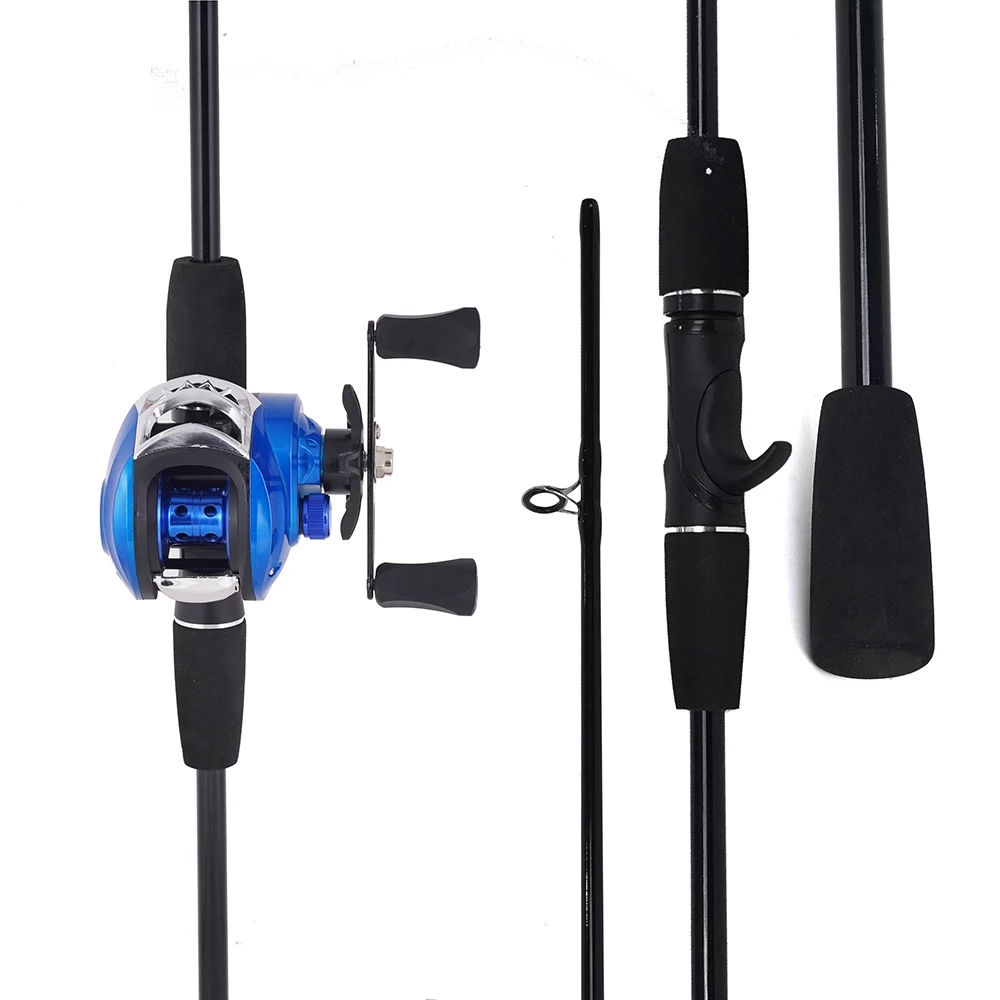 Kit Vara De Pesca Carretilha de Pesca Esquerda/Direito 17+1 Rolamentos JOYFOX