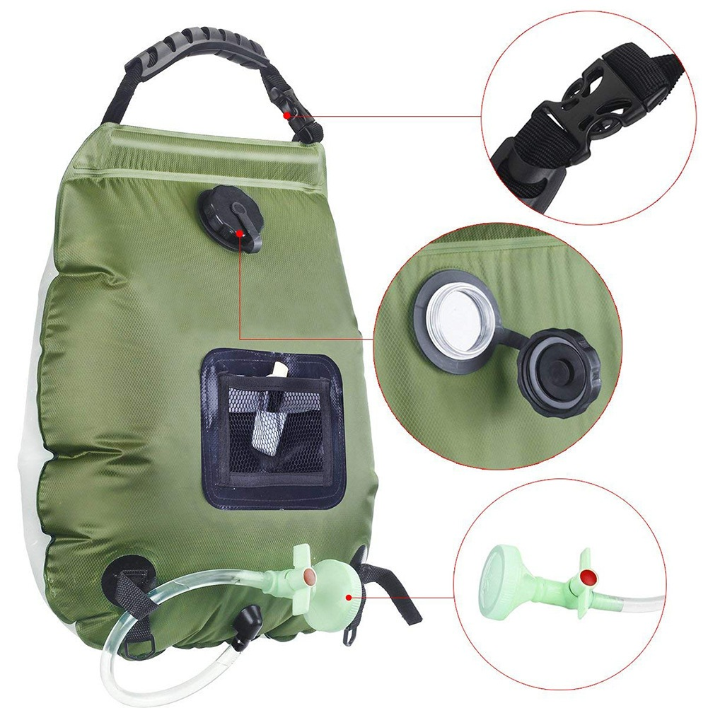 Mochila Impermeável Com Mini Chuveiro e Mangueirinha Snel Camping