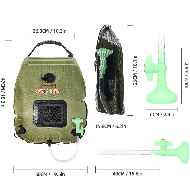 Mochila Impermeável Com Mini Chuveiro e Mangueirinha Snel Camping