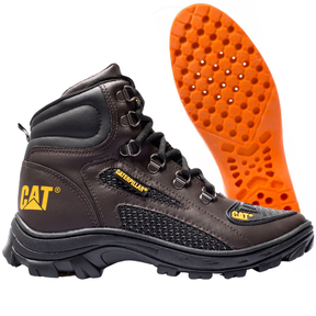 Bota Coturno Caterpillar Alaska Militar Couro Palmilha de Gel Masculino Promoção