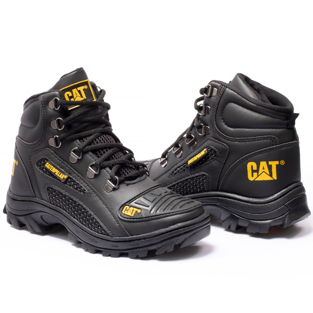Bota Coturno Caterpillar Alaska Militar Couro Palmilha de Gel Masculino Promoção