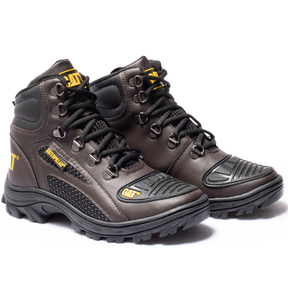 Bota Coturno Caterpillar Alaska Militar Couro Palmilha de Gel Masculino Promoção