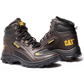 Bota Coturno Caterpillar Alaska Militar Couro Palmilha de Gel Masculino Promoção