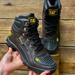 Bota Coturno Caterpillar Alaska Militar Couro Palmilha de Gel Masculino Promoção