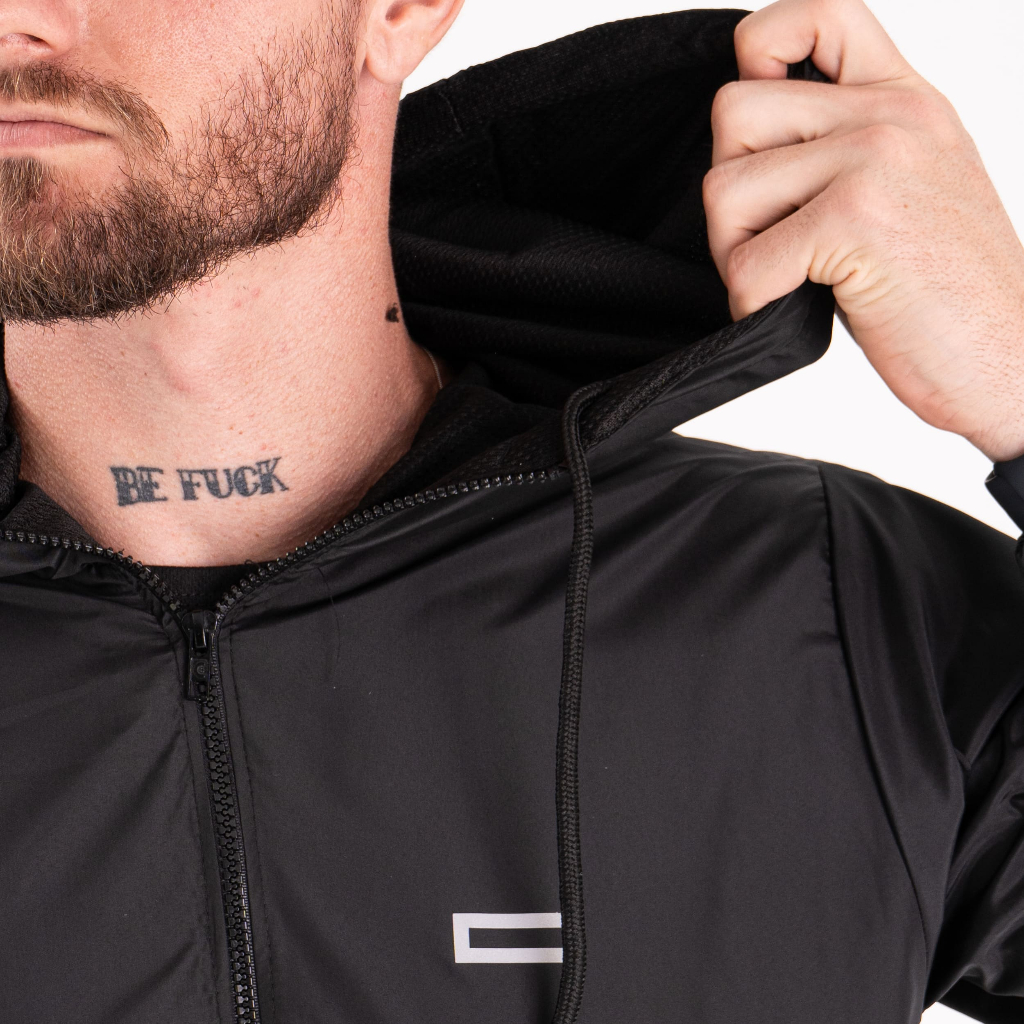 Corta Vento Masculina Impermeável Semi Forrada PRETO Rock Saints