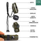 Apito Amazonas De Sobrevivência Emergência Multifuncional Para Ferramenta De Acampamento E Caminhada Ao Ar Livre 7 em 1