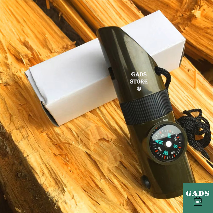 Apito Amazonas De Sobrevivência Emergência Multifuncional Para Ferramenta De Acampamento E Caminhada Ao Ar Livre 7 em 1