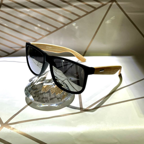 Óculos de Sol Madeira Bambu Premium Masculino Quadrado Verão