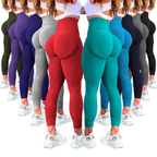 Kit Com 2 Calça Legging Feminina Academia Esportiva Fitness Cintura Alta Levanta Bumbum