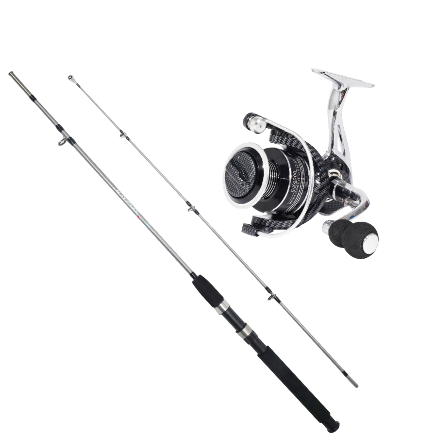 vara de pesca Joyfox Kit Vara Molinete1,8m + Carretel Molinete Dc7000 12+1 Rolamentos