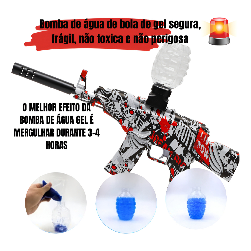 Lançador de Gel Orbes Arma De Bolinha De Gel Orbeez Ak47/M416 Metralhadora Elétrica Automática Lança Dardos e Bolinhas