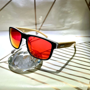 Óculos de Sol Madeira Bambu Premium Masculino Quadrado Verão