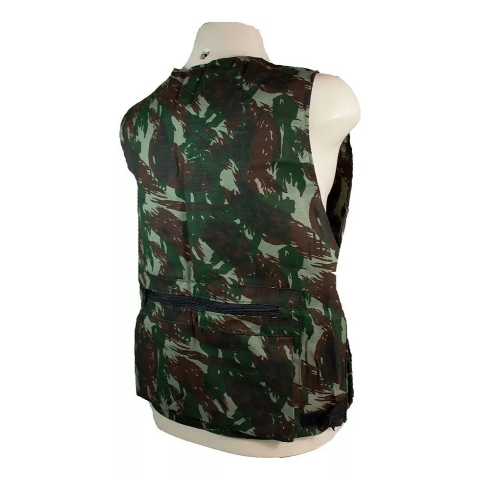 Colete de Caça / Pesca / Tiro Camuflado 8 Bolsos