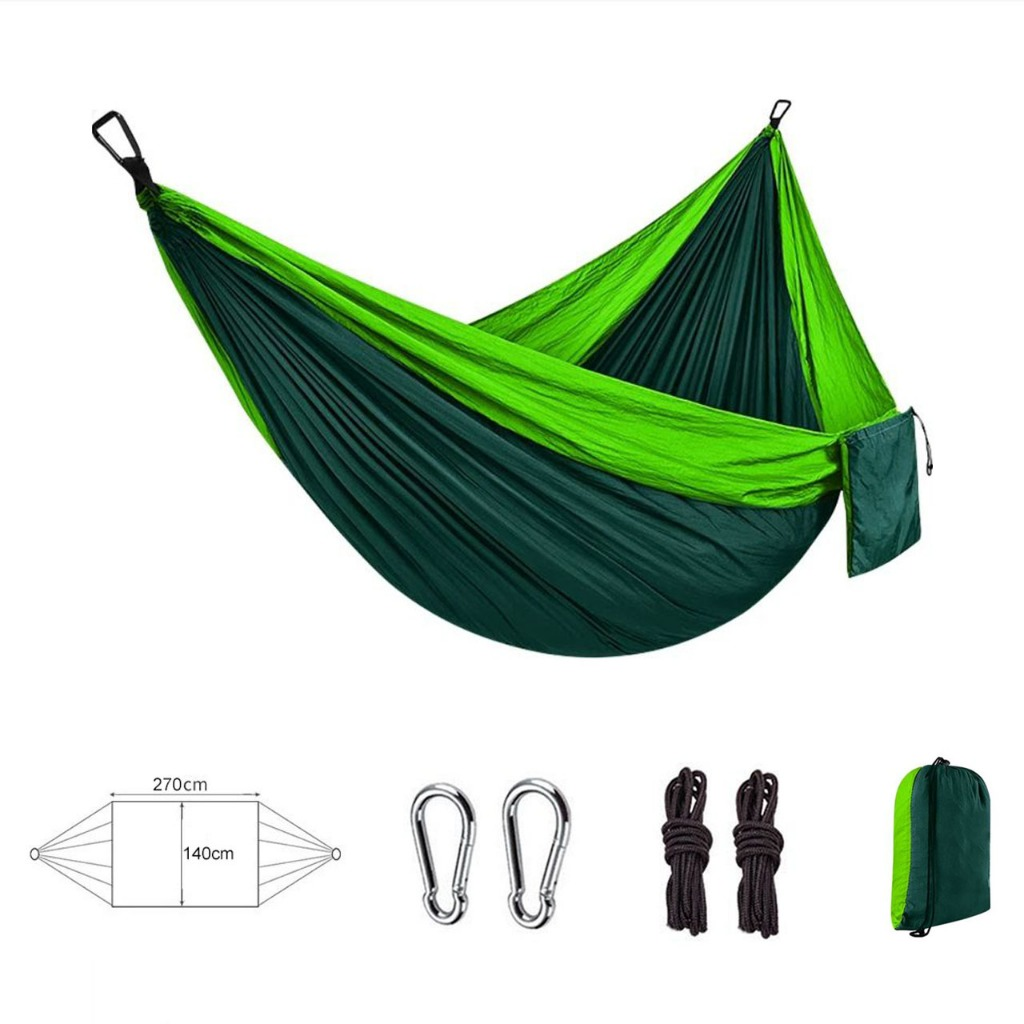 Rede De Dormir Casal 300kg Lazer Camping Selva Nylon 210t Rede Descanso