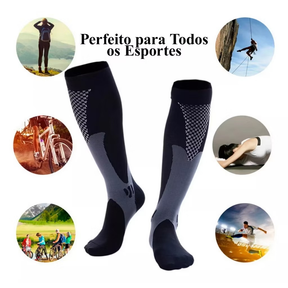 Kit 2 pares de meias esportivas de futebol, corrida, ciclismo profissional, treinamento funcional, voleibol, montanhismo