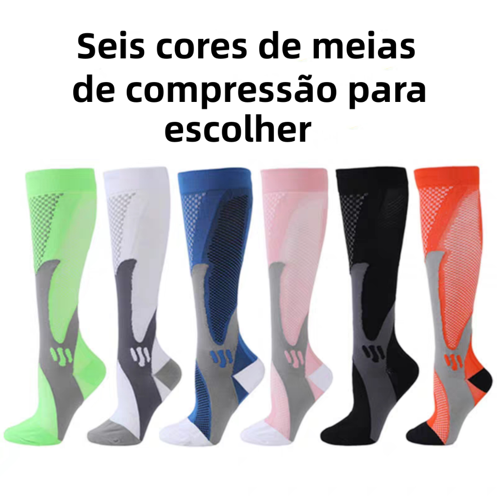 Kit 2 pares de meias esportivas de futebol, corrida, ciclismo profissional, treinamento funcional, voleibol, montanhismo