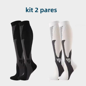 Kit 2 pares de meias esportivas de futebol, corrida, ciclismo profissional, treinamento funcional, voleibol, montanhismo