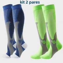 Kit 2 pares de meias esportivas de futebol, corrida, ciclismo profissional, treinamento funcional, voleibol, montanhismo