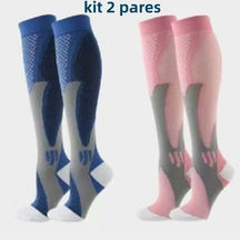 Kit 2 pares de meias esportivas de futebol, corrida, ciclismo profissional, treinamento funcional, voleibol, montanhismo