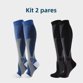 Kit 2 pares de meias esportivas de futebol, corrida, ciclismo profissional, treinamento funcional, voleibol, montanhismo