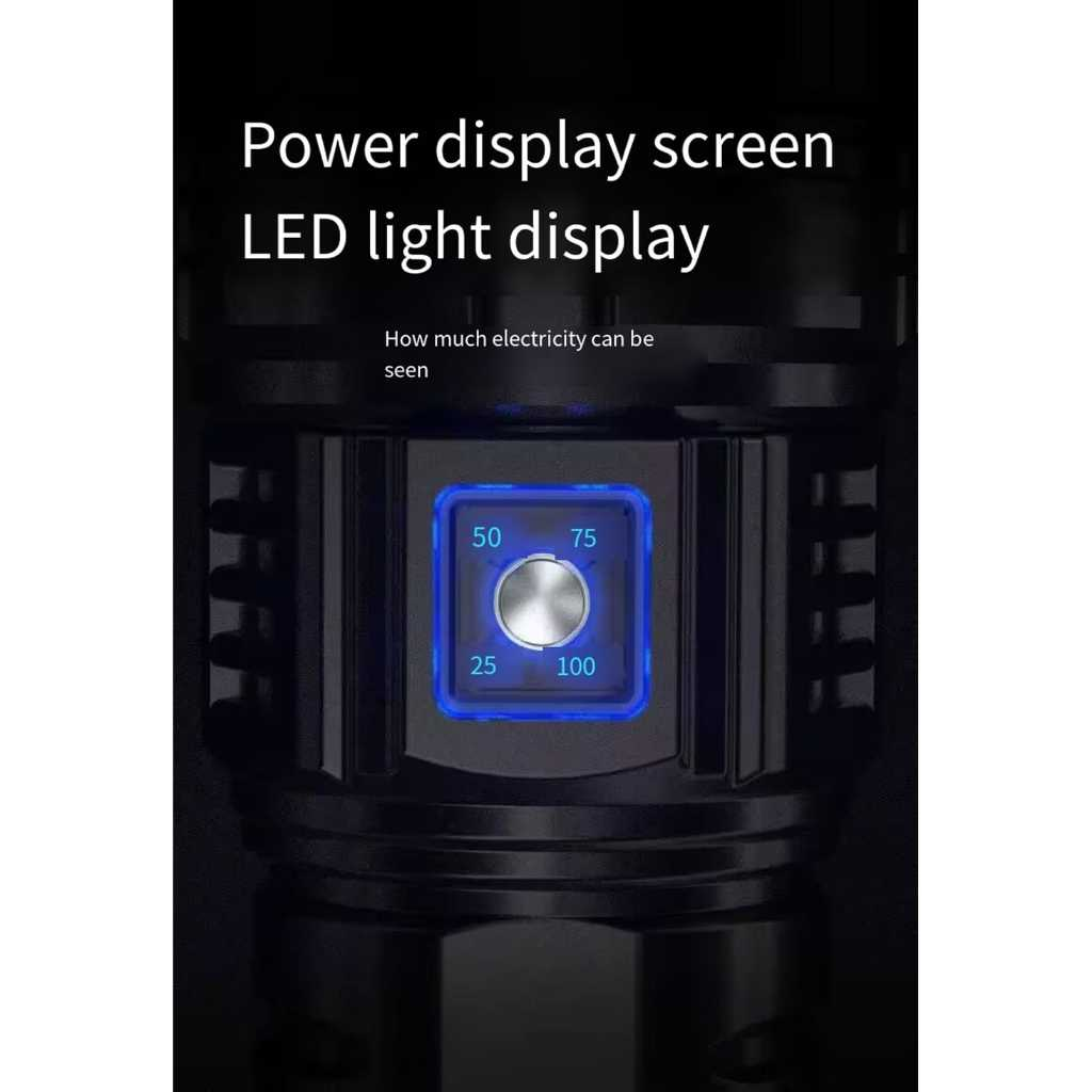 Poderoso LED e COB lanterna LED, 15000LM, carregamento tipo C, 5 modos de iluminação, laser branco, lanterna Zoom MT299