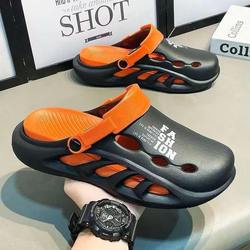 Sandálias De Verão Masculinas Novos Sapatos De Praia Estilo Casais Vestir-Se De Duas Calças De Banho