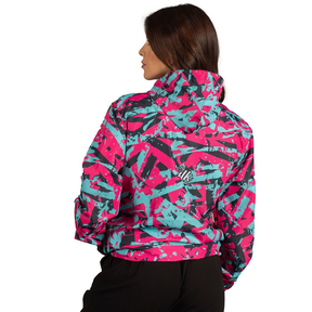 Jaqueta Corta Vento Feminina Impermeável Camuflada Com Capuz Dulk