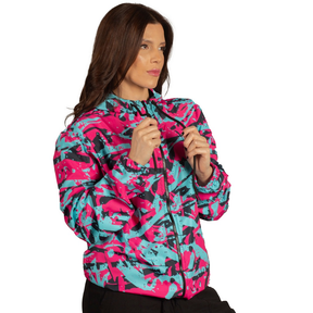 Jaqueta Corta Vento Feminina Impermeável Camuflada Com Capuz Dulk