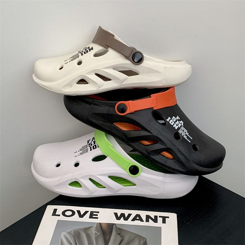 Sandálias De Verão Masculinas Novos Sapatos De Praia Estilo Casais Vestir-Se De Duas Calças De Banho