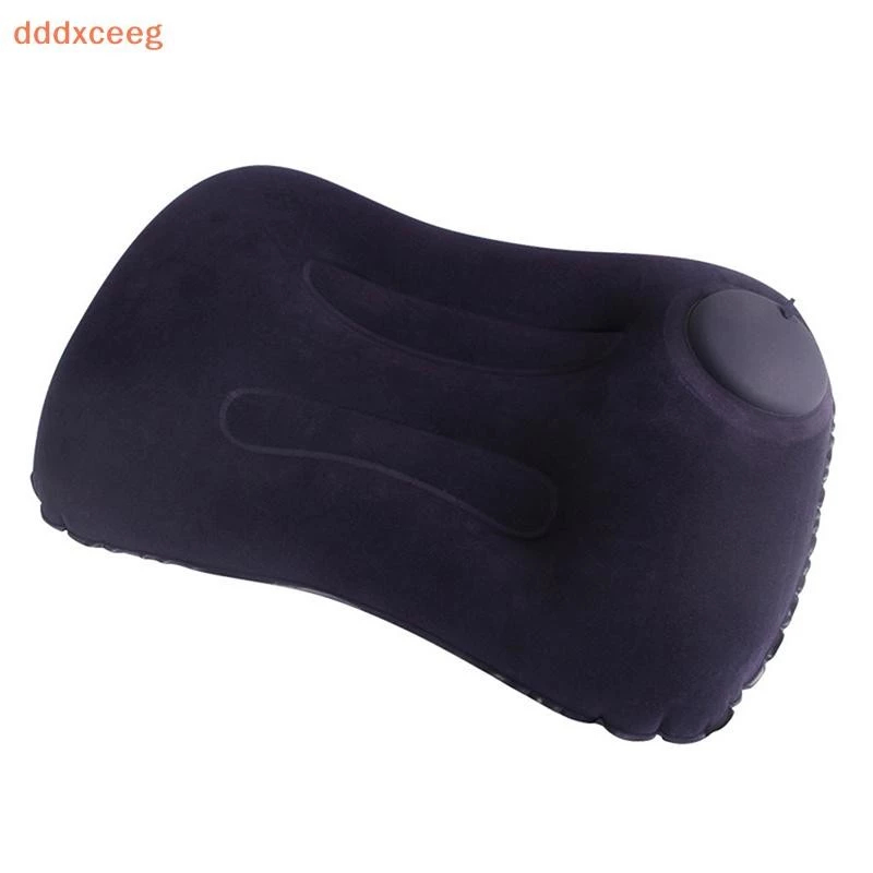 Travesseiro inflável portátil ultraleve adequado para viagens ao ar livre, acampamento, travesseiro de pescoço